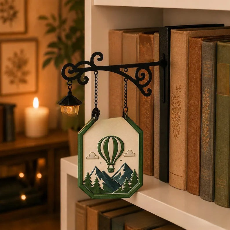 Library bookshelf lighting fixture
