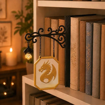 Library bookshelf lighting fixture