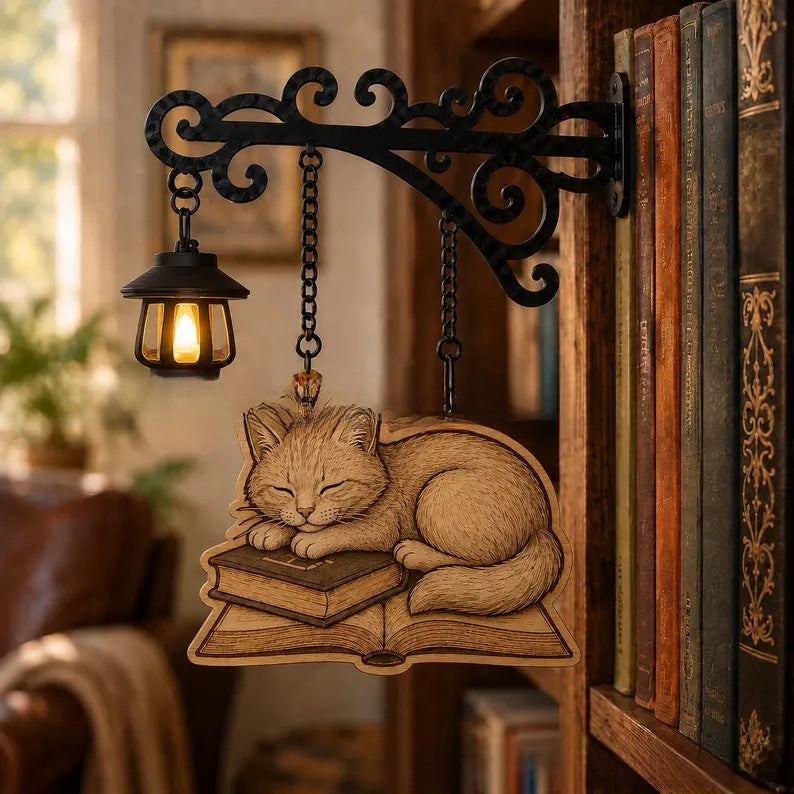 Library bookshelf lighting fixture