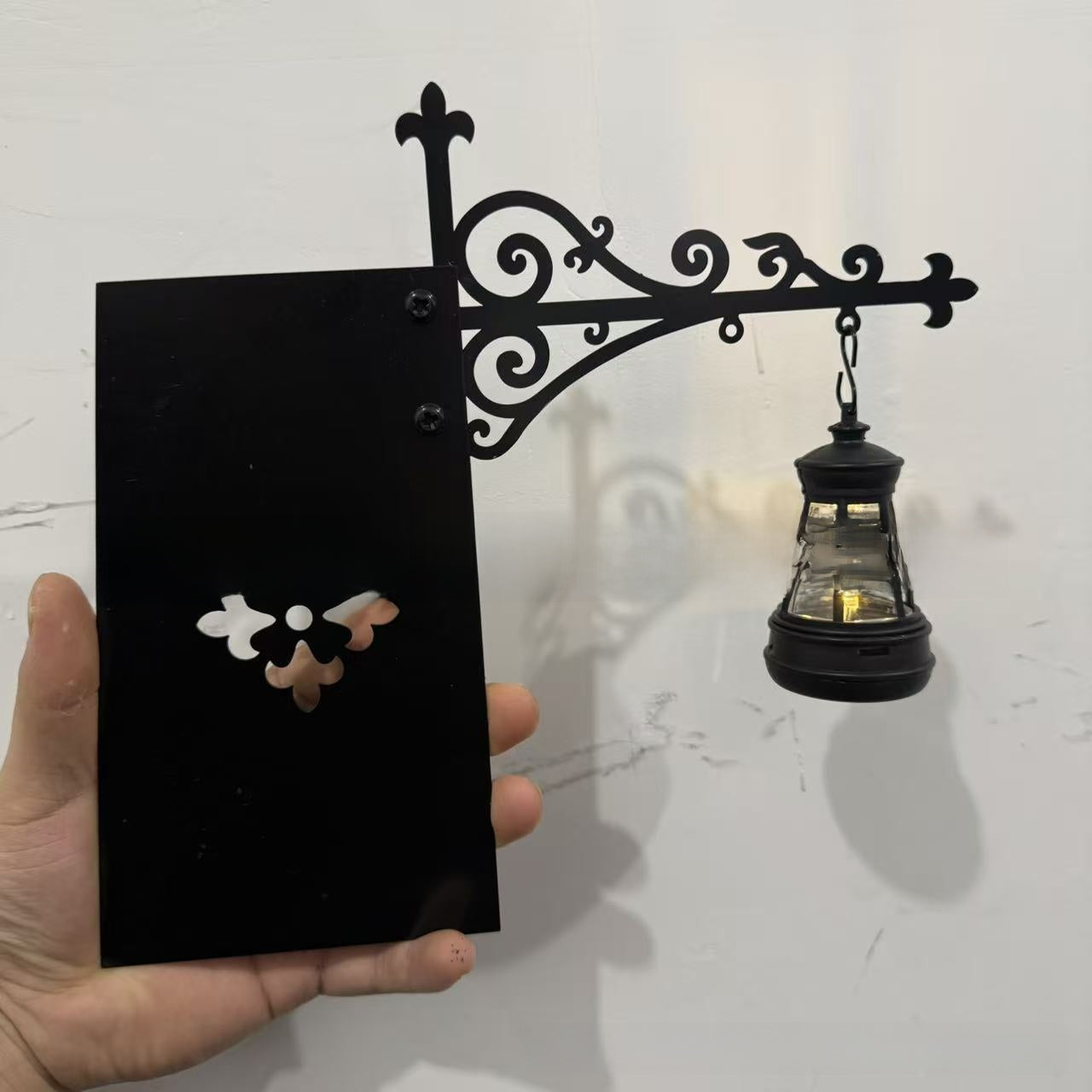 Library Bookshelf Lighting Lantern Iron Crafts