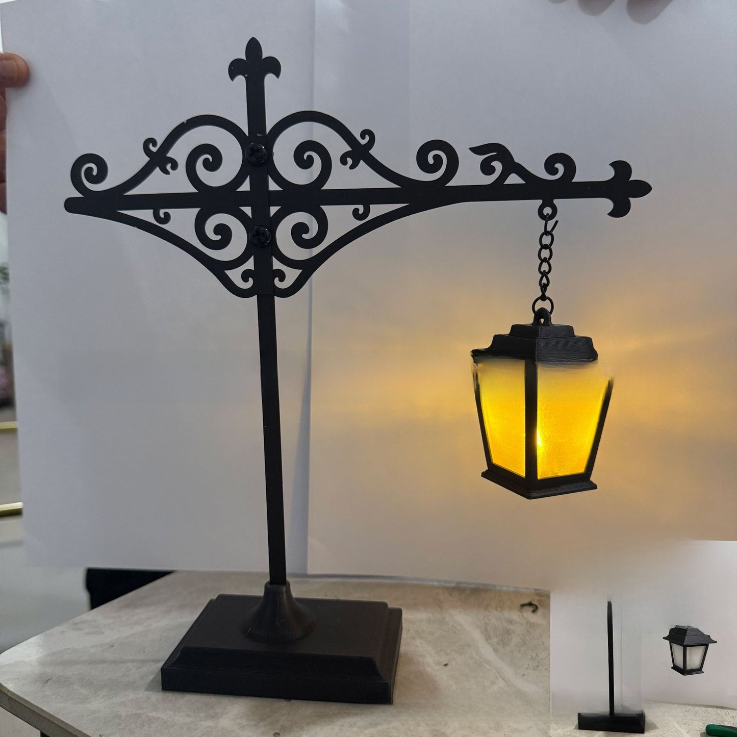 Library Bookshelf Lighting Lantern Iron Crafts