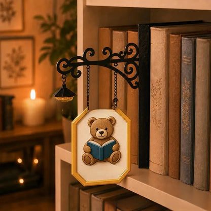 Library Bookshelf Lighting Lantern Iron Crafts