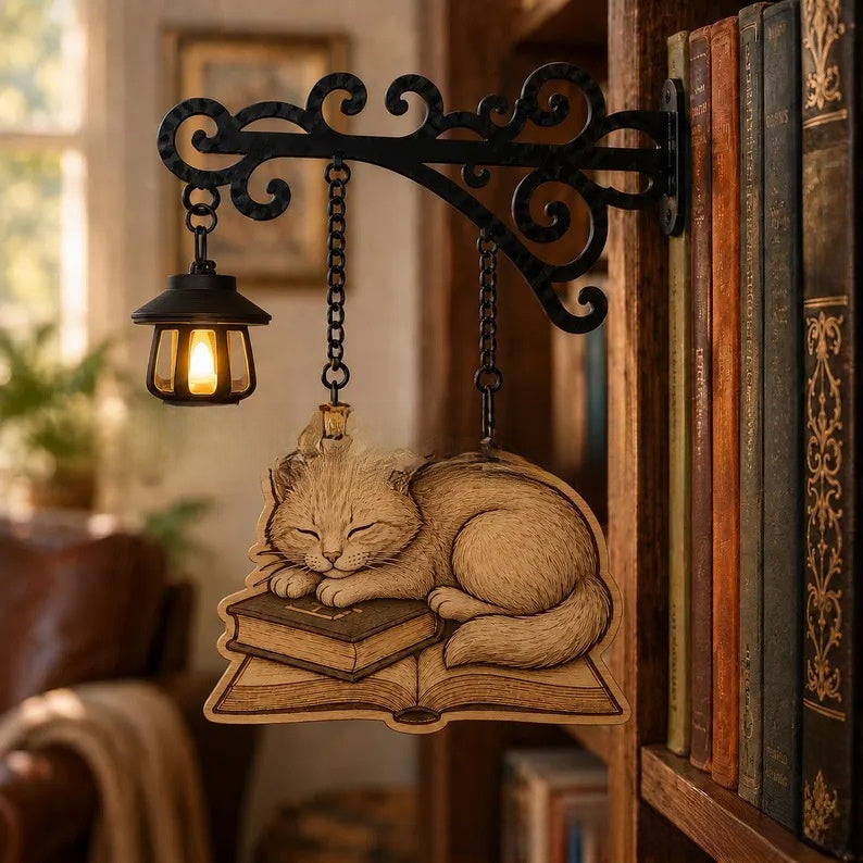 Library Bookshelf Lighting Lantern Iron Crafts