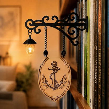 Library Bookshelf Lighting Lantern Iron Crafts