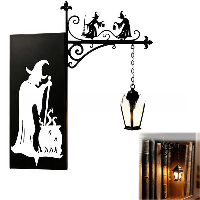 Library Bookshelf Lighting Lantern Iron Crafts