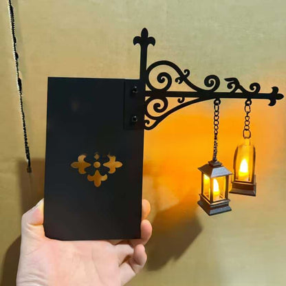 Library Bookshelf Lighting Lantern Iron Crafts