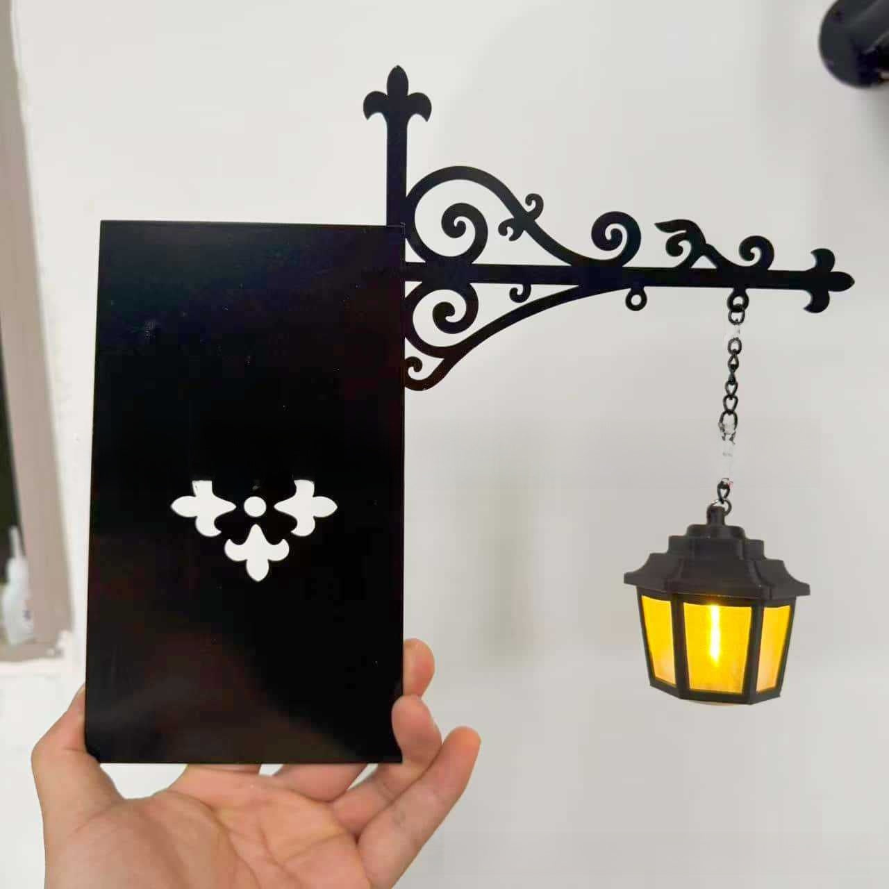 Library Bookshelf Lighting Lantern Iron Crafts