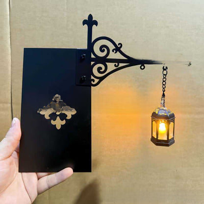 Library Bookshelf Lighting Lantern Iron Crafts