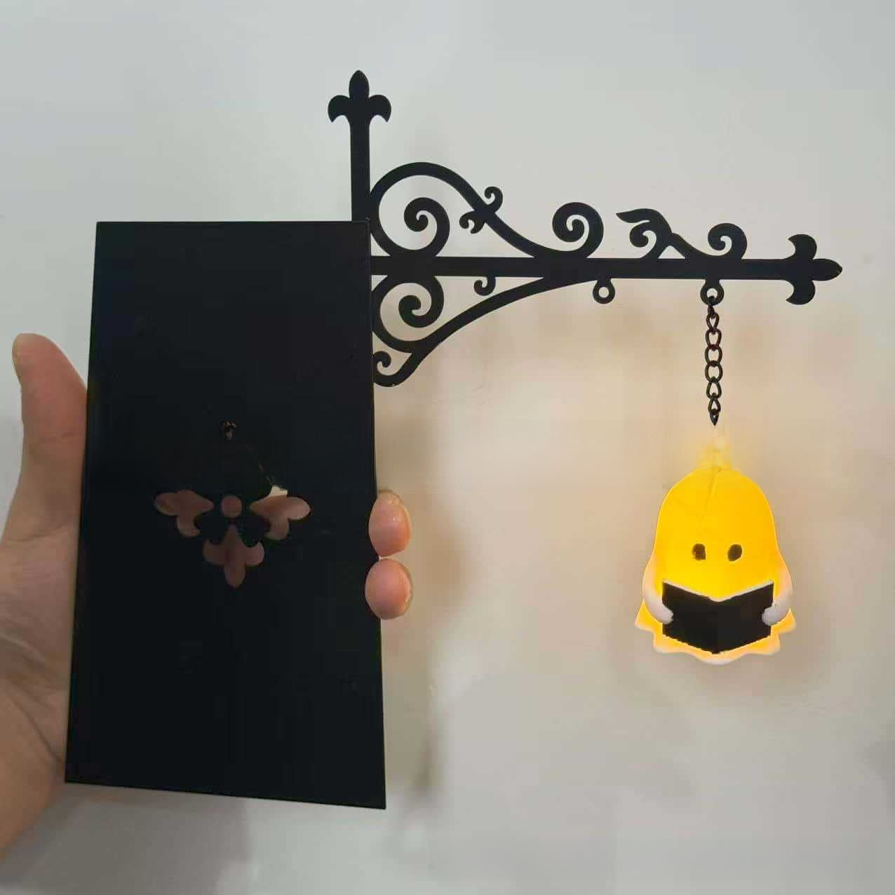 Library Bookshelf Lighting Lantern Iron Crafts