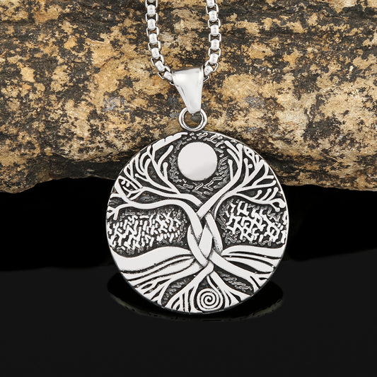 Life Tree Stainless Steel Viking Pendant