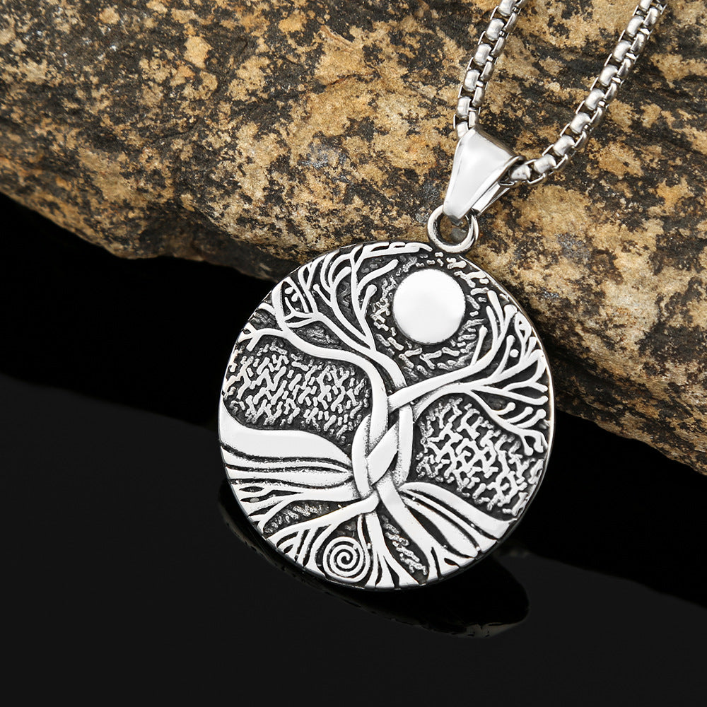 Life Tree Stainless Steel Viking Pendant