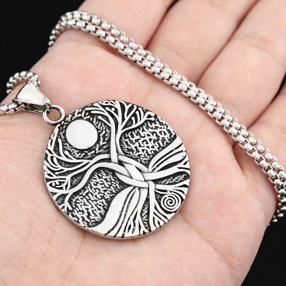 Life Tree Stainless Steel Viking Pendant