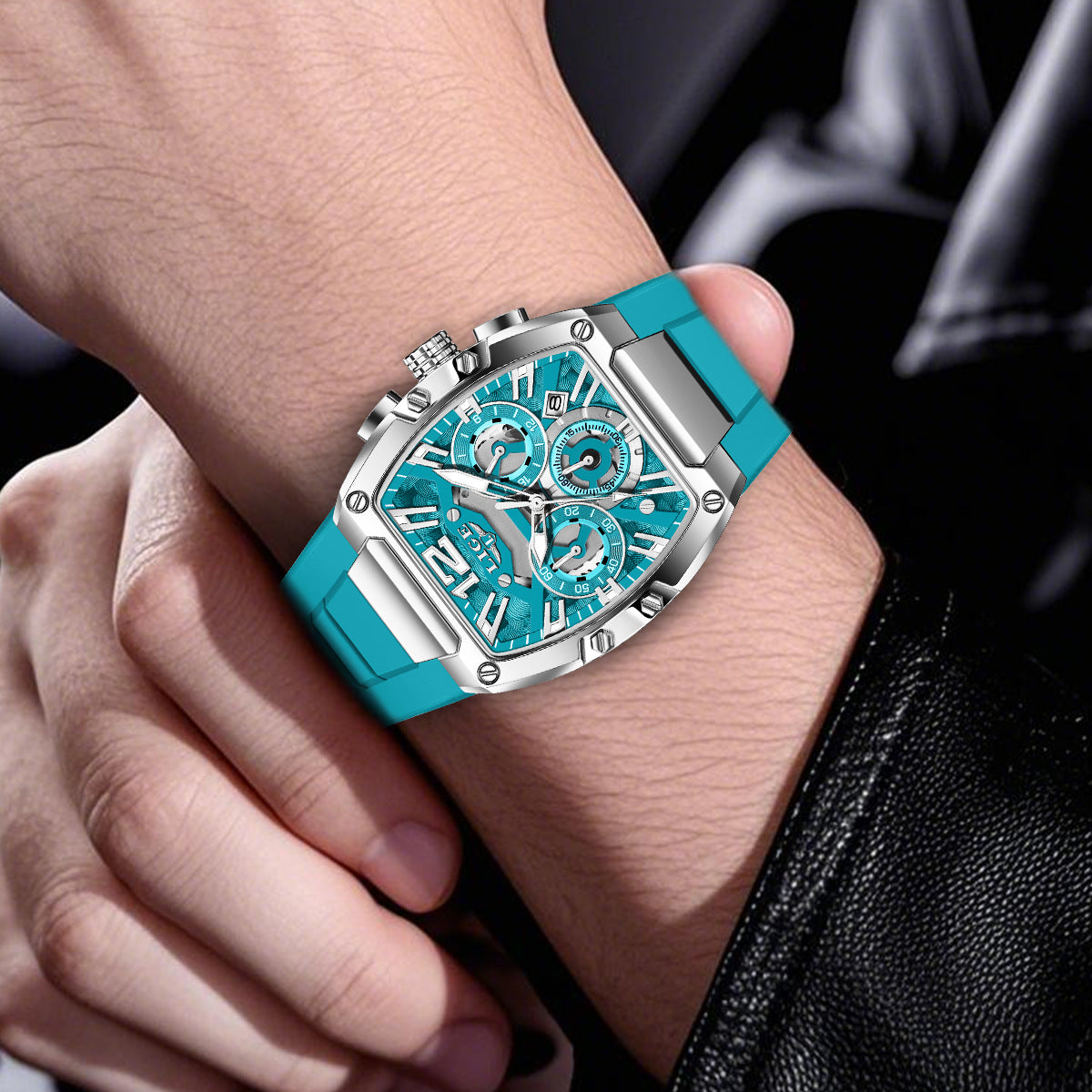 Lige Barrel-Shaped Sports Watch