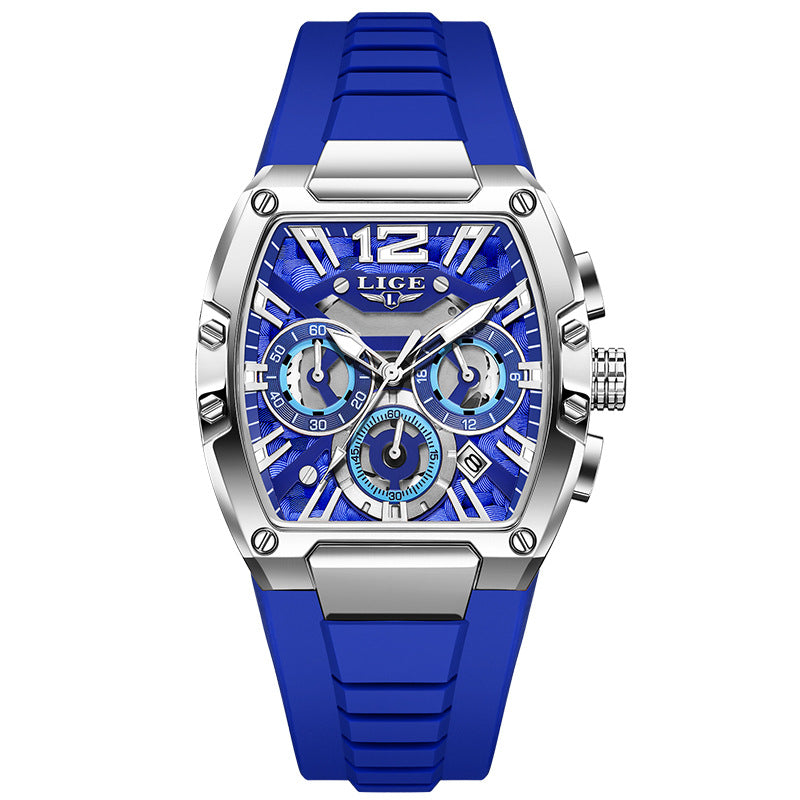 Lige Barrel-Shaped Sports Watch