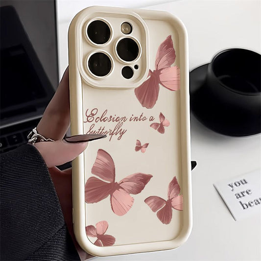 Light brown butterfly iPhone case
