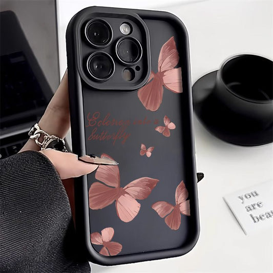 Light brown butterfly iPhone case