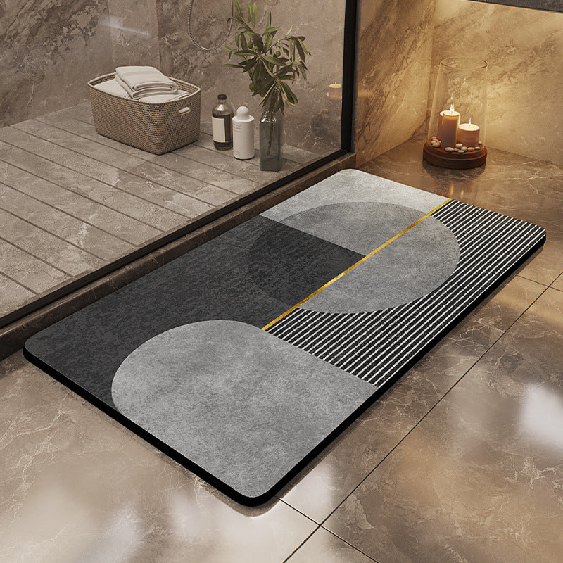 Light luxury and simple diatom mud floor mat