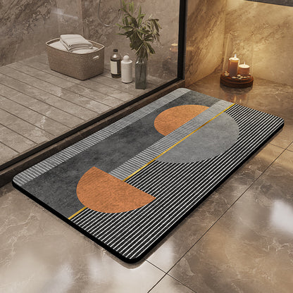Light luxury and simple diatom mud floor mat