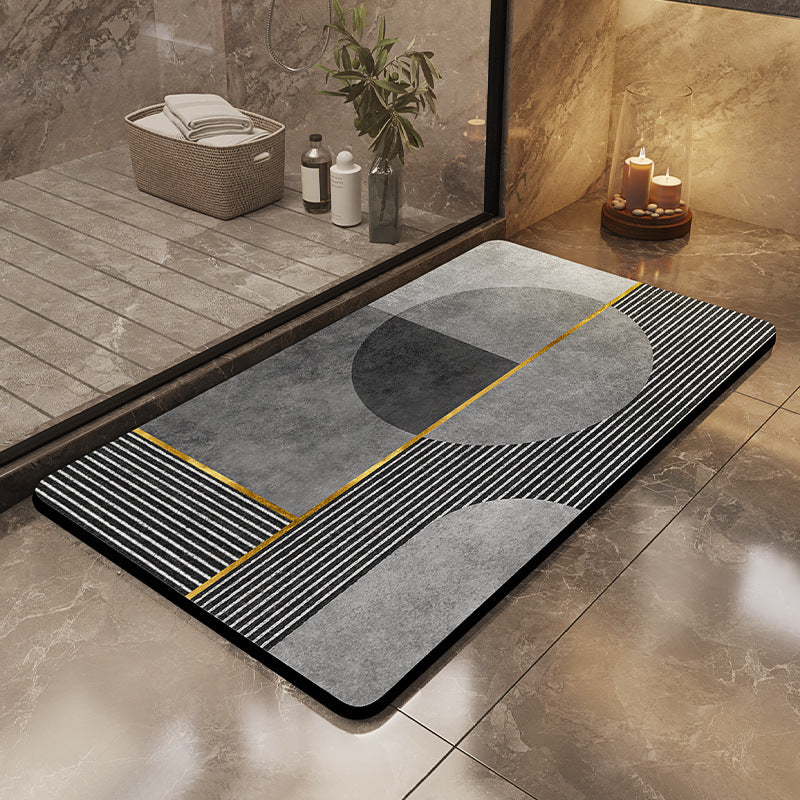 Light luxury and simple diatom mud floor mat