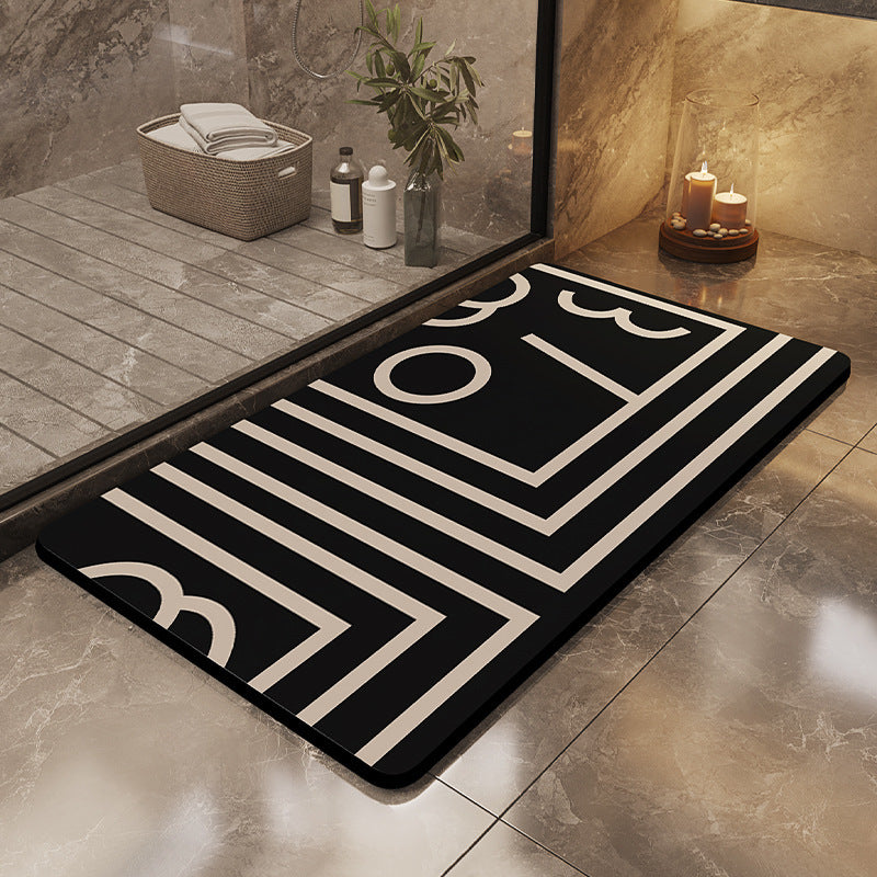 Light luxury and simple diatom mud floor mat