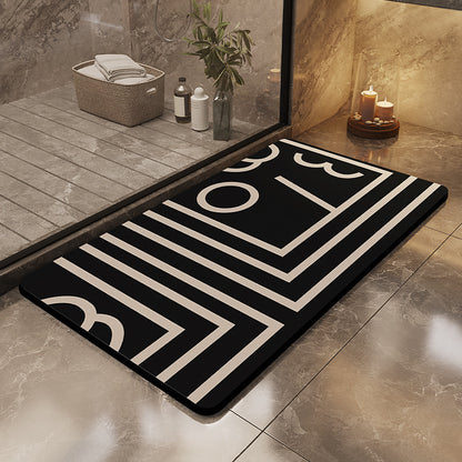 Light luxury and simple diatom mud floor mat