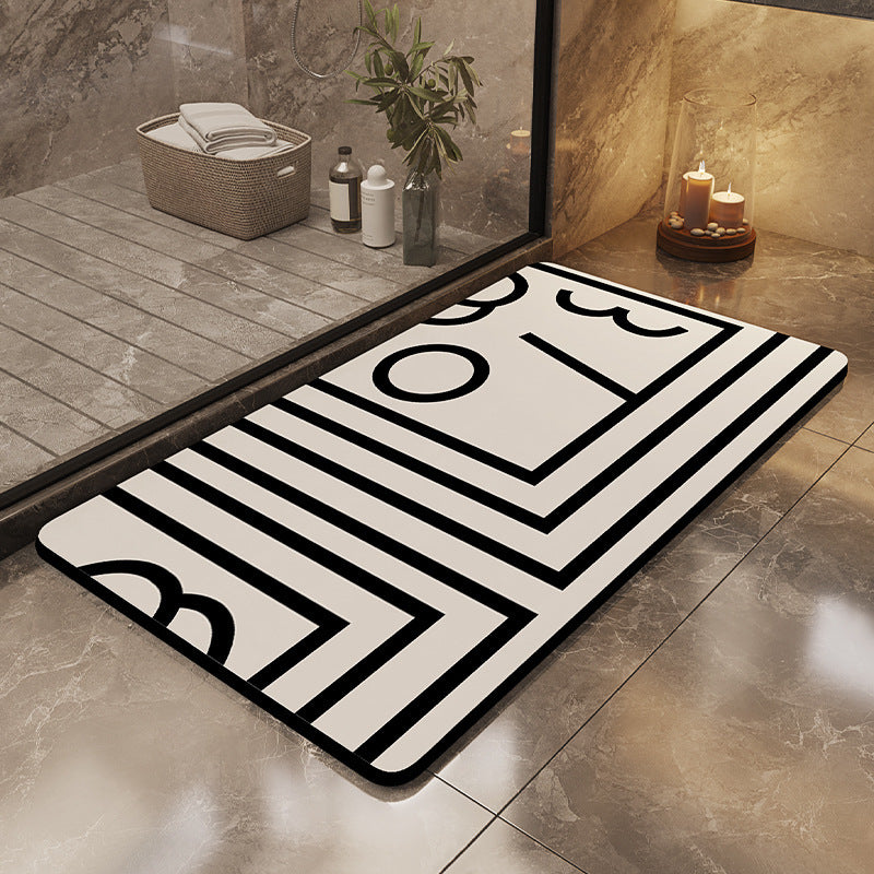 Light luxury and simple diatom mud floor mat