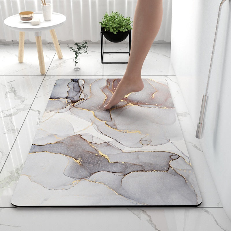 Light Luxury Bathroom Soft Diatom Mud Absorbent Floor Mat
