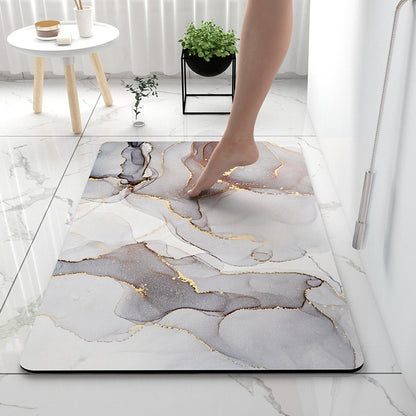 Light Luxury Bathroom Soft Diatom Mud Absorbent Floor Mat