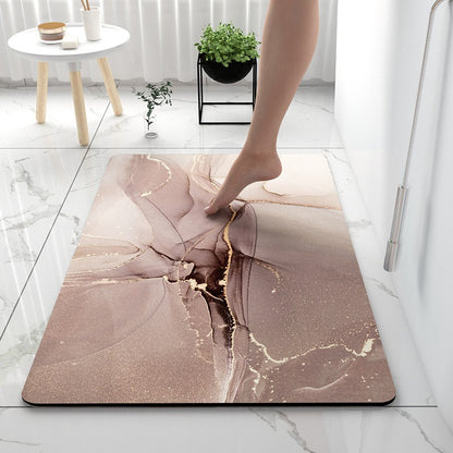 Light Luxury Bathroom Soft Diatom Mud Absorbent Floor Mat