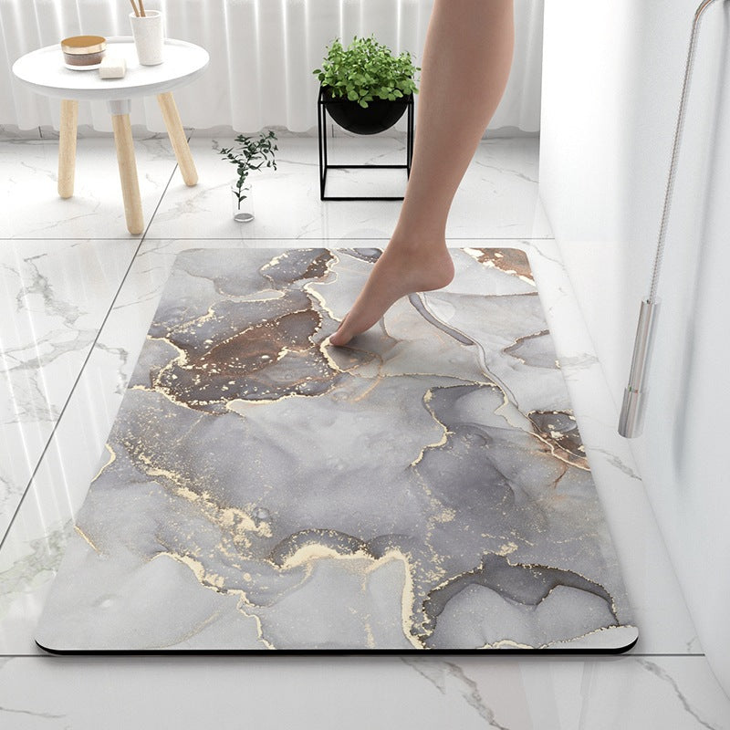 Light Luxury Bathroom Soft Diatom Mud Absorbent Floor Mat