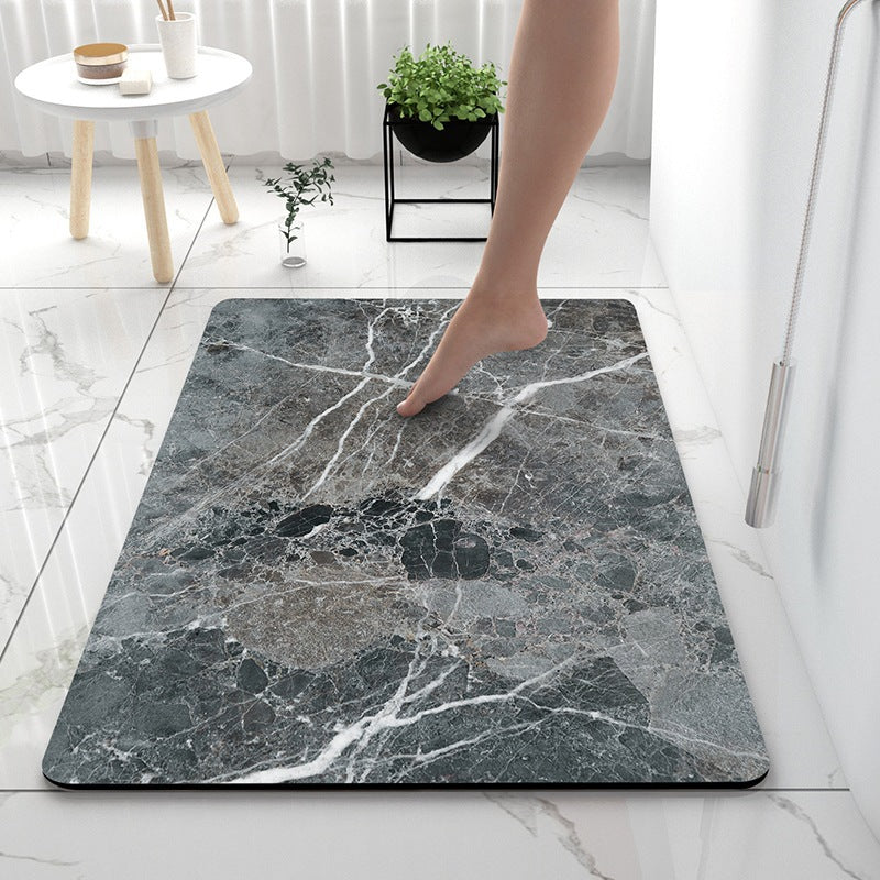 Light Luxury Bathroom Soft Diatom Mud Absorbent Floor Mat