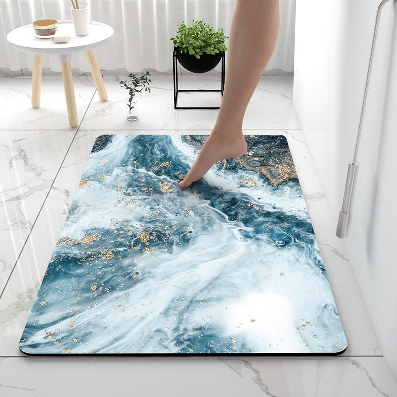 Light Luxury Bathroom Soft Diatom Mud Absorbent Floor Mat