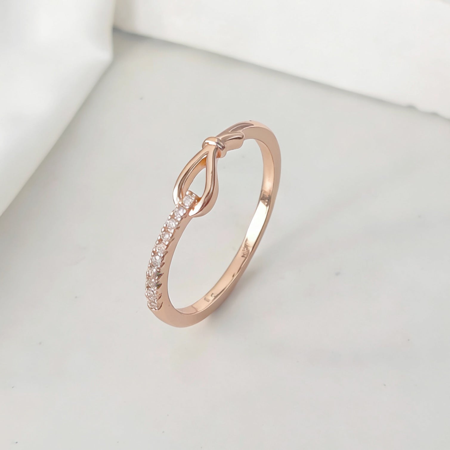 Light Luxury Fashion Rope Knot Ring for Women