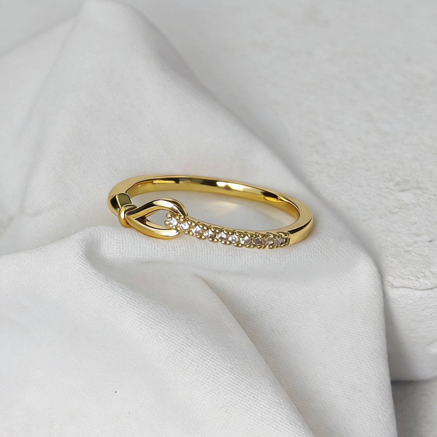Light Luxury Fashion Rope Knot Ring for Women