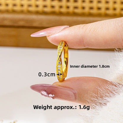 Light Luxury Gilded Ring