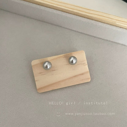 Light luxury silver pearl earrings