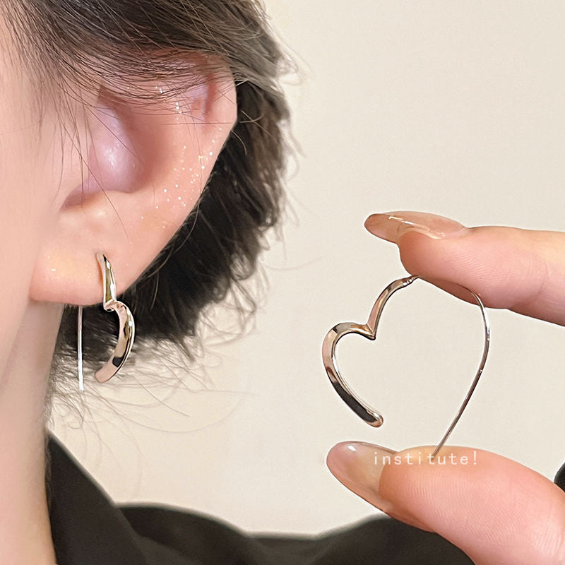 Light luxury silver pearl earrings
