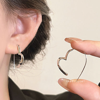 Light luxury silver pearl earrings