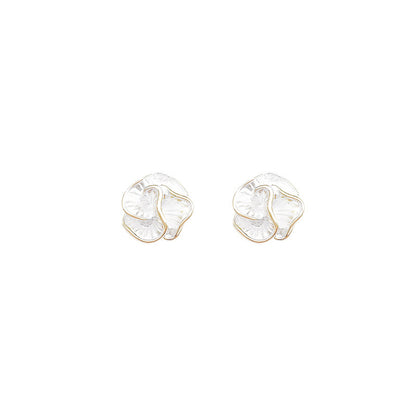 Light luxury silver pearl earrings