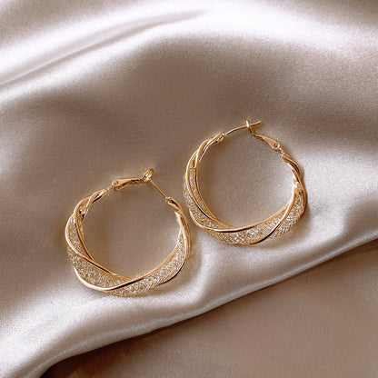Light luxury silver pearl earrings