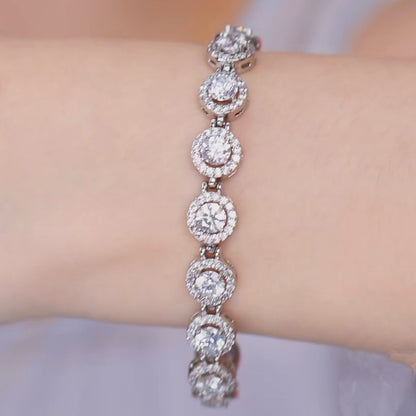 Light luxury sparkling alloy bracelet