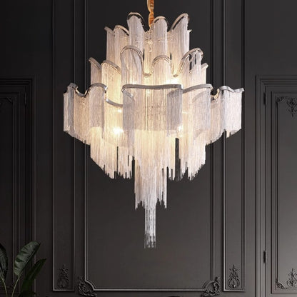 Light luxury tassel chandelier