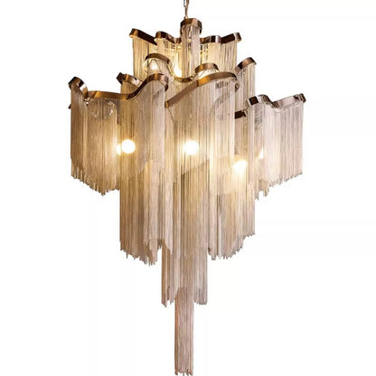 Light luxury tassel chandelier