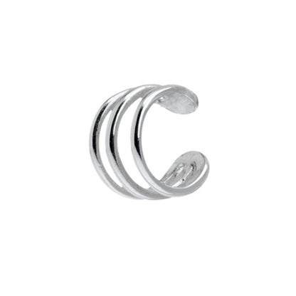 Light Luxury Zircon Inlaid 18K Gold Copper Ear Clip for Unisex
