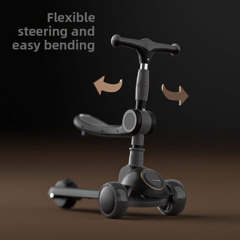 Light-Up Wheel Folding Scooter
