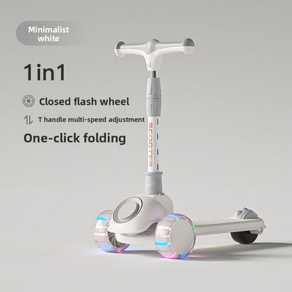 Light-Up Wheel Folding Scooter