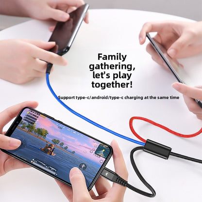Lighted One-To-Three Data Cable