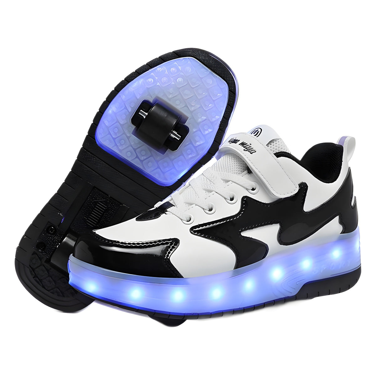 Lighting-illuminated roller skates