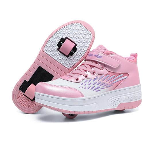 Lighting-illuminated roller skates