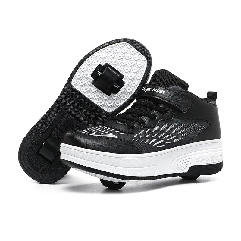 Lighting-illuminated roller skates
